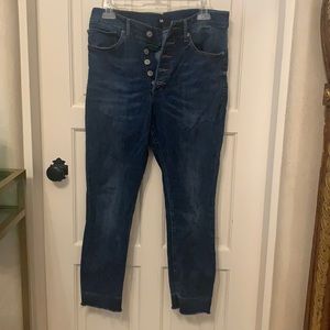 Express Cropped Raw Hem Jean
